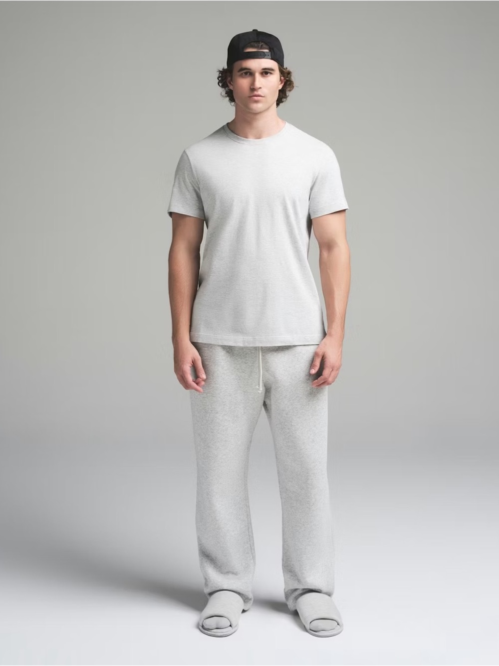 NWT SKIMS men cotton CLASSIC T-SHIRT• light heather grey• 4x